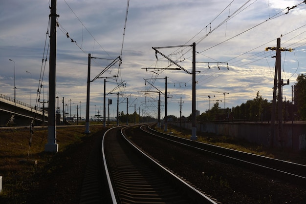 空に逆らった鉄道線路