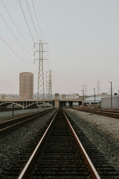 Railroad tracks in Los Angeles, California