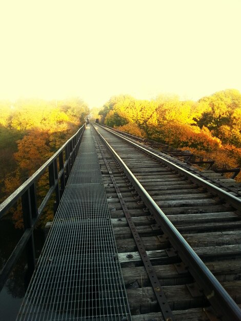 Photo railroad tracks in winter