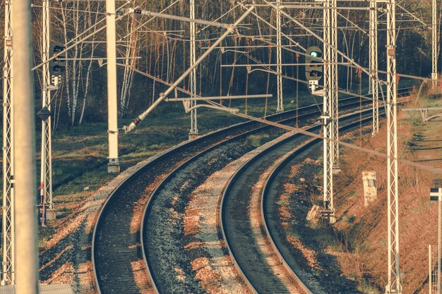 Photo railroad tracks