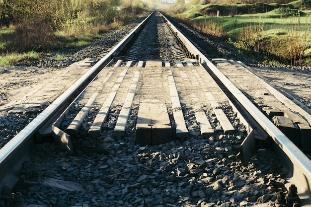 Rails and sleepers.