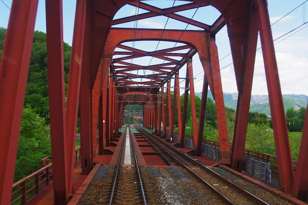 Photo railway bridge against sky