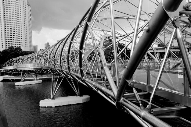 Photo railway bridge over river