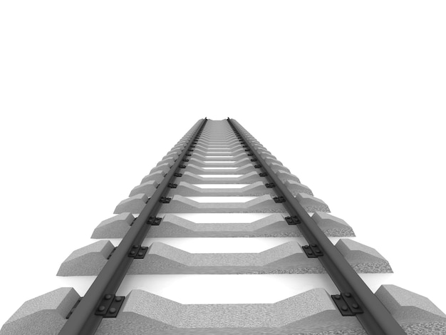 Railway isolated on white