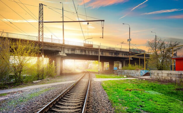 Railway in a rural scene