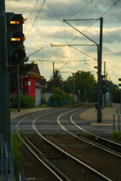 Railway in a small town in Germany