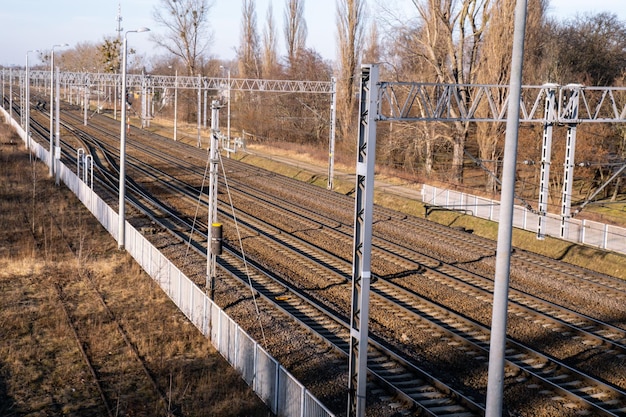 Railway station from above reconstructed modern railway infrastructure the way forward railway for t