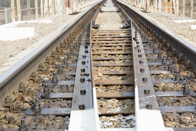 Railway Tracks Close up