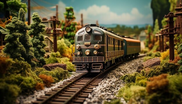 Railways diorama photoshoot Realistic model