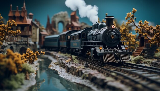 Railways diorama photoshoot realistic model