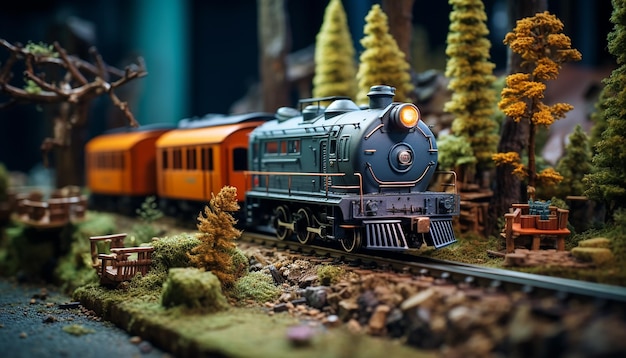 Railways diorama photoshoot realistic model