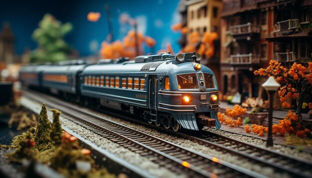 Railways diorama photoshoot Realistic model