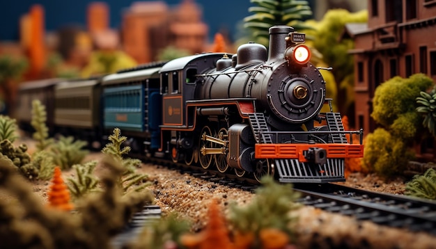 Railways diorama photoshoot Realistic model