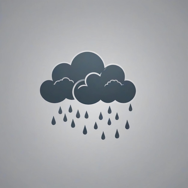 Дизайн логотипа дождевых облаков Вектор дождливых облаков