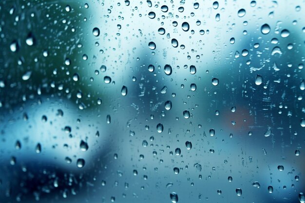 Rain drop on window glasses