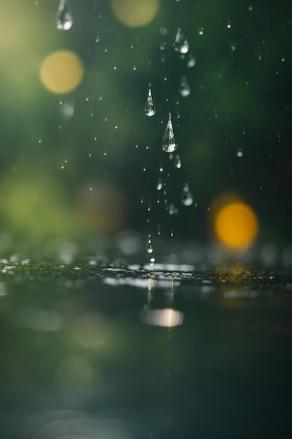 Photo rain drops background