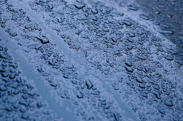 Photo rain drops on the car