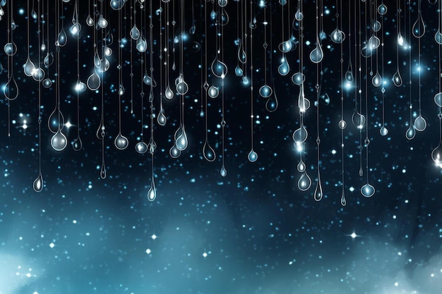 rain drops on a dark blue background