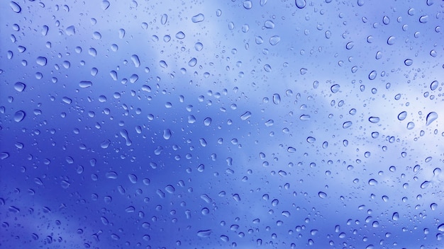 Rain drops on the glass, background.