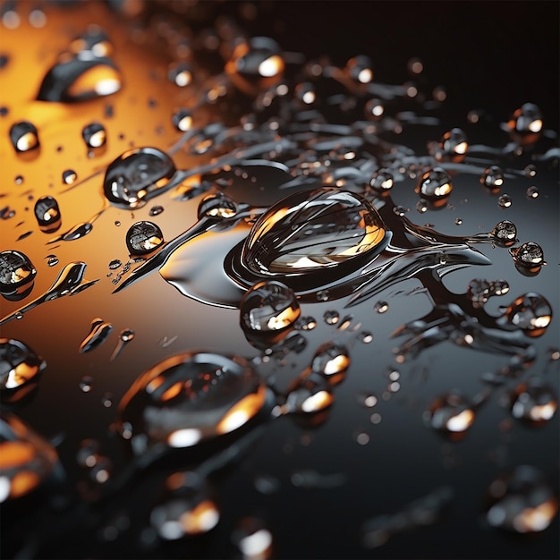 Rain drops on a glass with dark backgrounds generated by AI