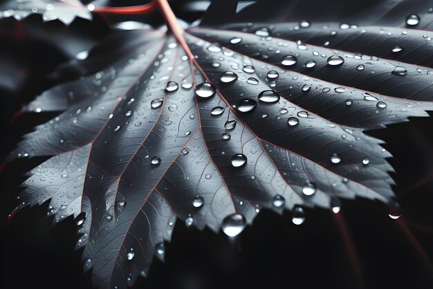 rain drops on a leaf