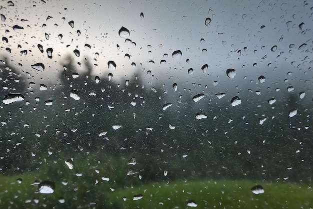 Rain drops on the window