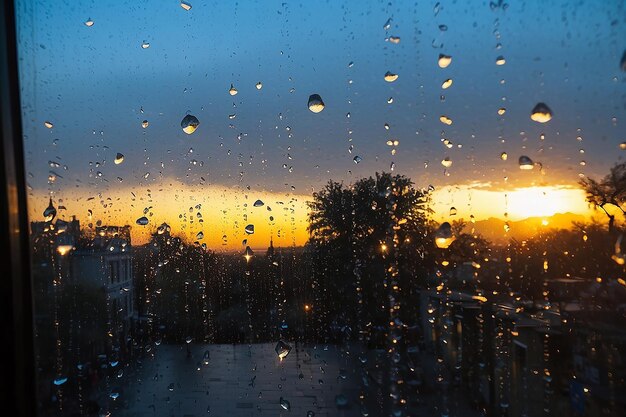 Rain drops on the window