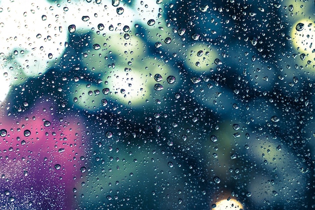 Rain drops on the window