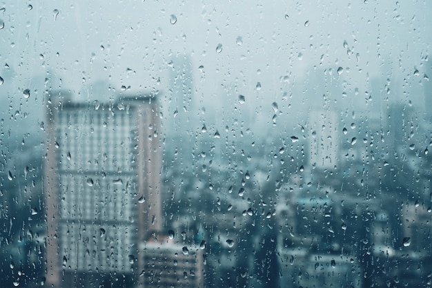 Rain drops on window