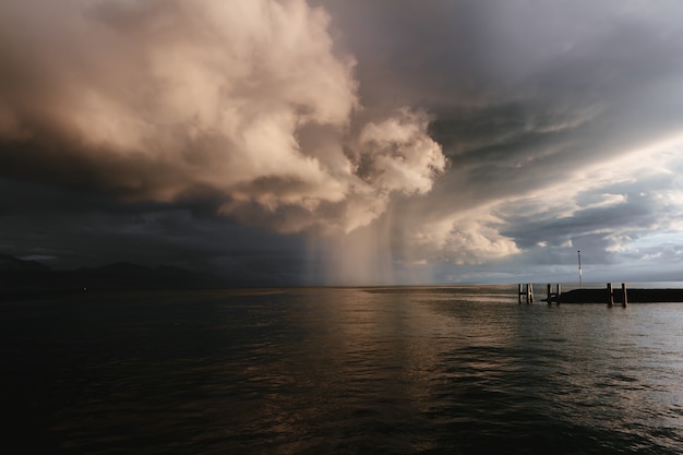 Rain on Lake Leman