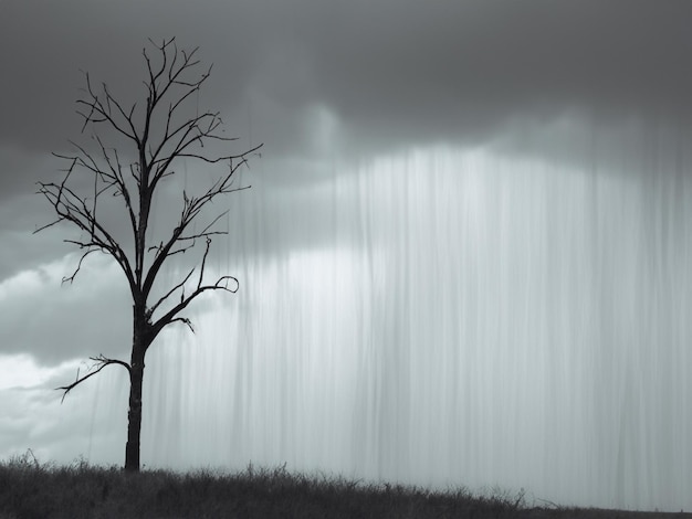 Photo rain on mountains