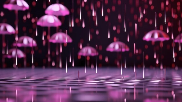 Photo rain pink and purple atmosphere