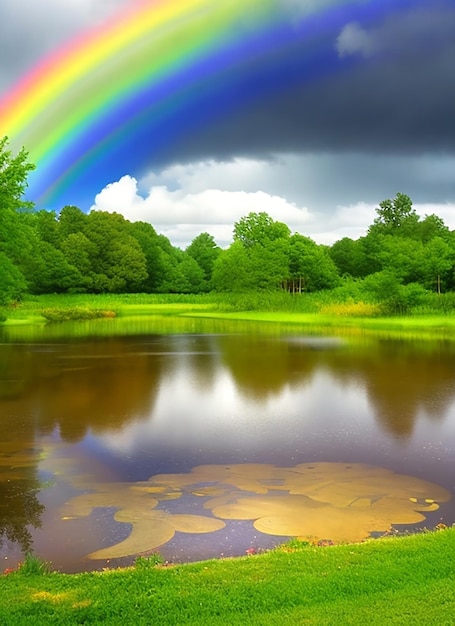 Rain in a rural picturesque setting