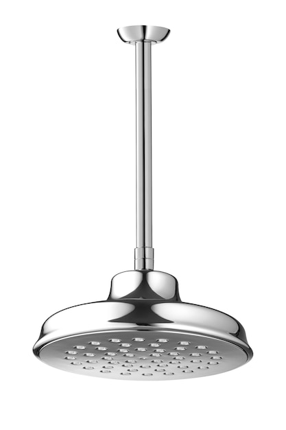 Rain shower or ceiling shower on a white