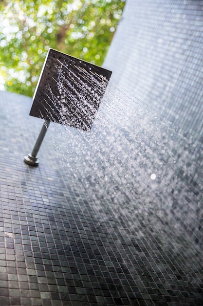 Rain shower outdoor