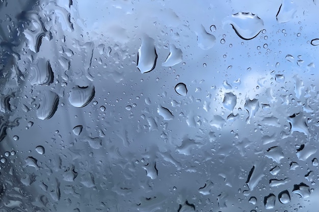 Rain splashing the glass causes a beautiful rain drops.