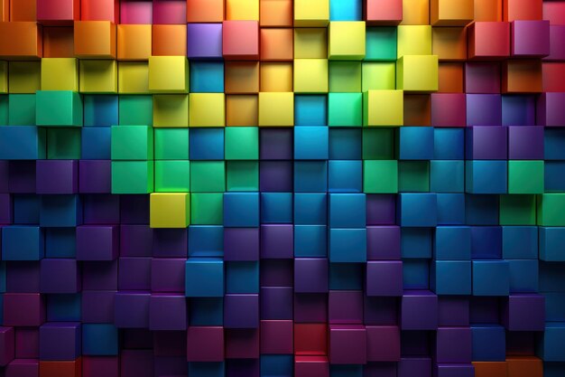 Rainbow abstract background wallpapers in the style of carved wood blocks AI generated