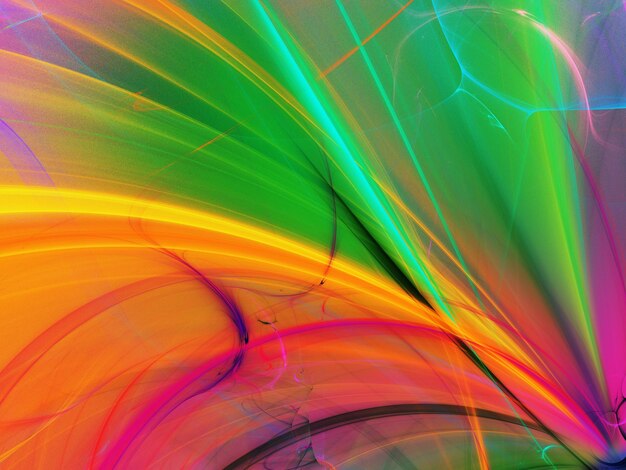 rainbow abstract fractal background 3d rendering illustration