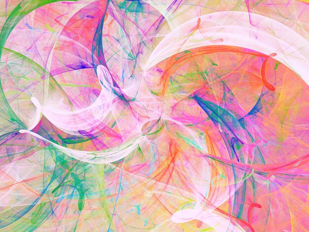 rainbow abstract fractal background 3d rendering illustration