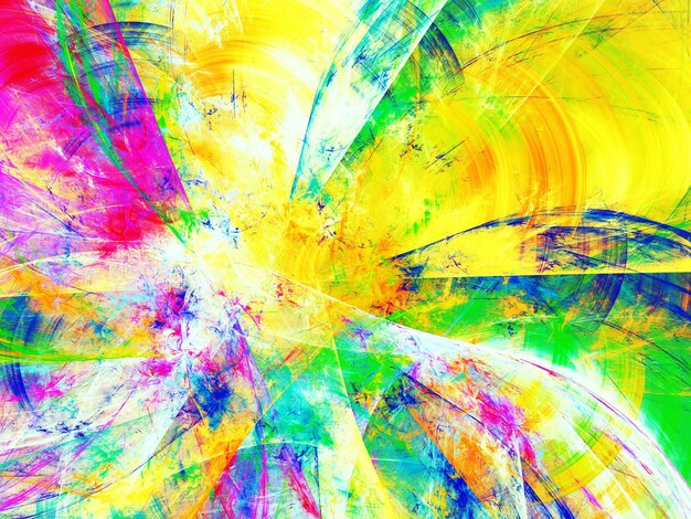 rainbow abstract fractal background 3d rendering illustration