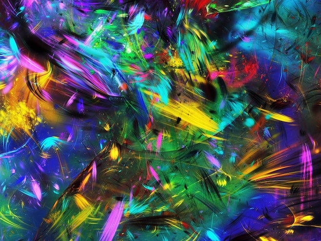 rainbow abstract fractal background 3d rendering illustration