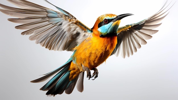 Rainbow Beeeater White background