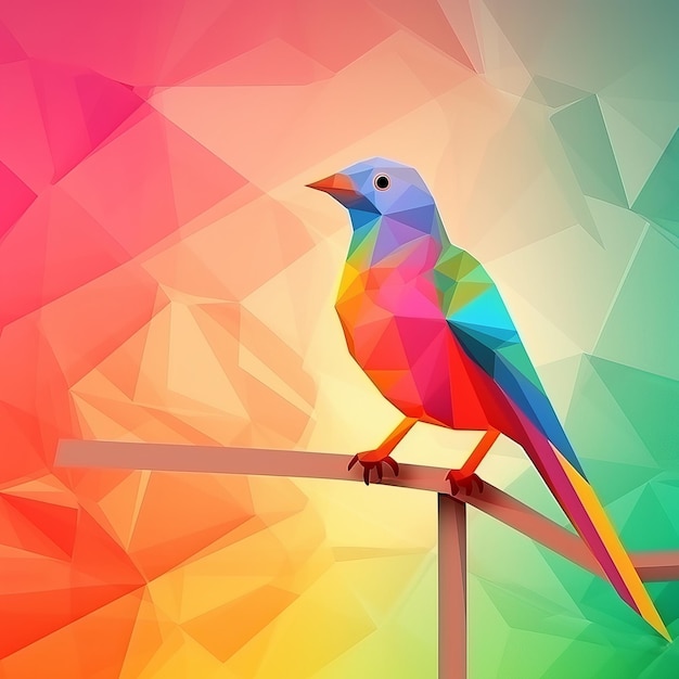 Rainbow bird Generative AI