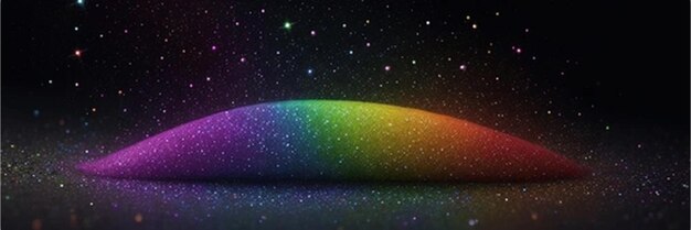Rainbow on a black background