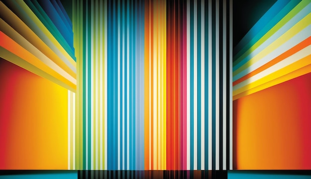 Rainbow Blast Colorful Stripes for a Fun and Playful Design