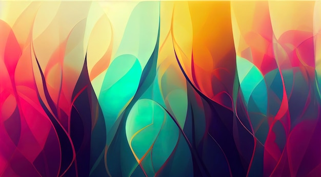 Rainbow Blend Achtergrond Lagen Abstract Gradiënt achtergrond ontwerp kleurrijke vormen 3d Illustratie