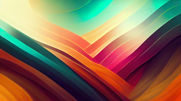 Rainbow Blend Background Layers Abstract Gradient background design colorful shapes 3d Illustration