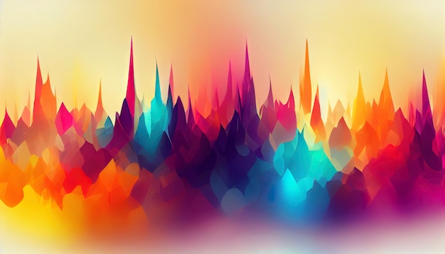 Rainbow Blend Background Layers Abstract Gradient background design colorful shapes 3d Illustration