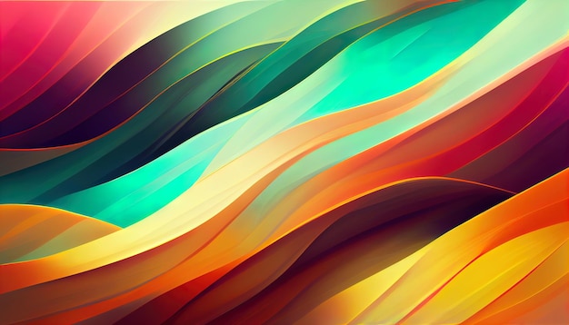 Rainbow Blend Background Layers Abstract Gradient background design colorful shapes 3d Illustration