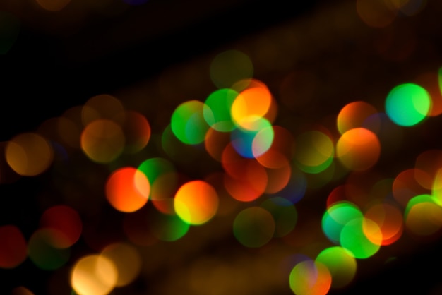 Rainbow bokeh in lines